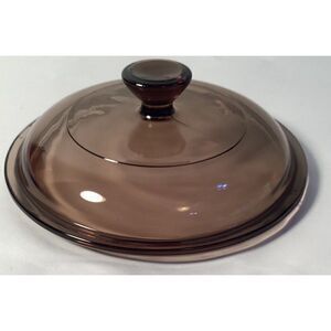 Pyrex V-I-C 28 Replacement 6.25” Lid Cranberry Glass for Saucepan